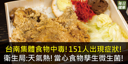 台南集體食物中毒！151人出現症狀！衛生局：天氣熱！當心食物孳生微生菌！