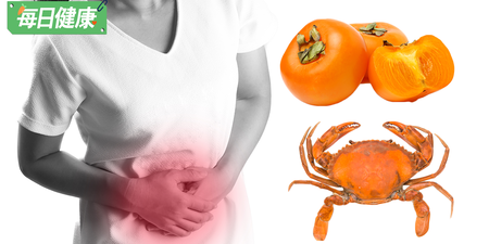柿子與螃蟹同食會導致中毒。食藥署表示：「沒有這回事啦！」