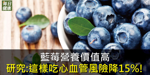 藍莓營養價值高，研究：這樣吃心血管風險降15%！