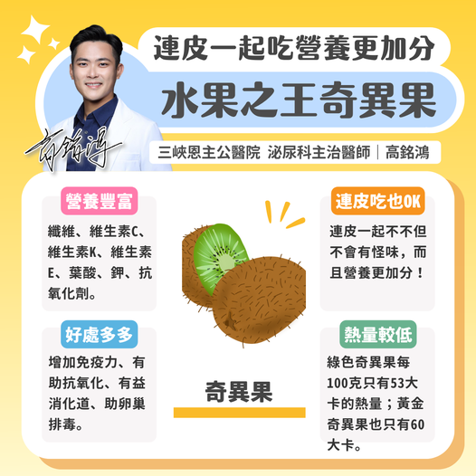 奇異果連皮一起吃更加分。(圖/高銘鴻提供)