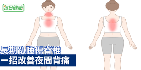 「趴睡」造成背部疼痛？一招改善「夜間背痛」、矯正脊椎，找回「高枕無憂」的睡眠品質！