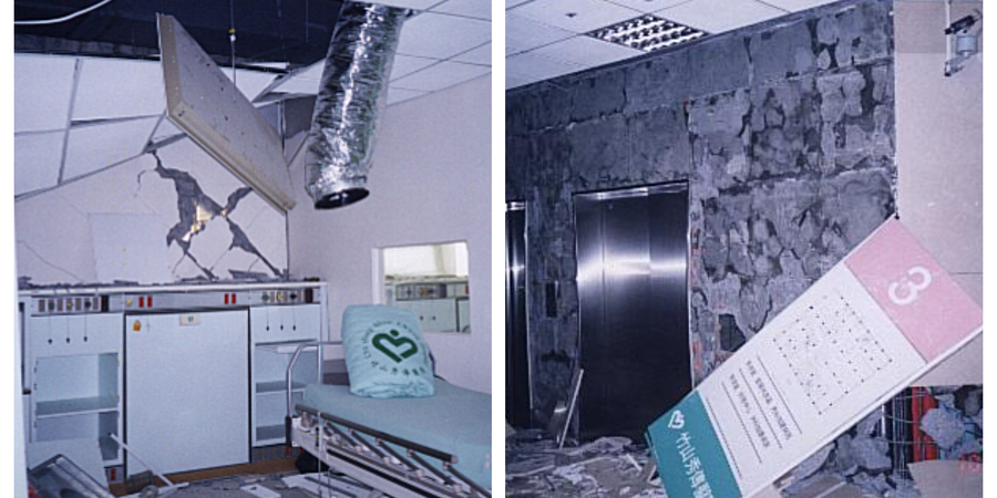 921大地震重建醫院歷程！斷垣殘壁畫面流出　它竟成新冠肺炎移動式採檢站