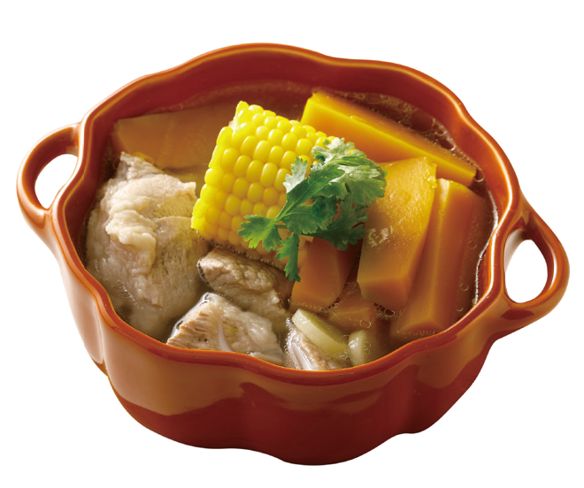 ▲ 減壓紓食:豬軟排南瓜玉米燉湯。